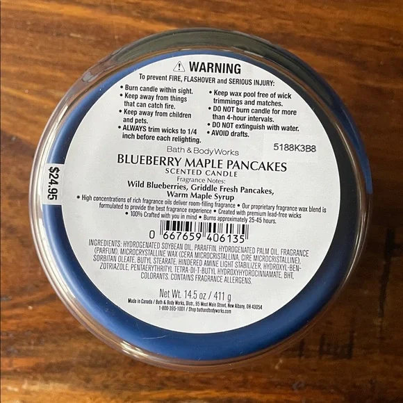 Bath & Body Works Blueberry Maple Pancakes Three Wick 3-wick Candle - Picture 6 of 6